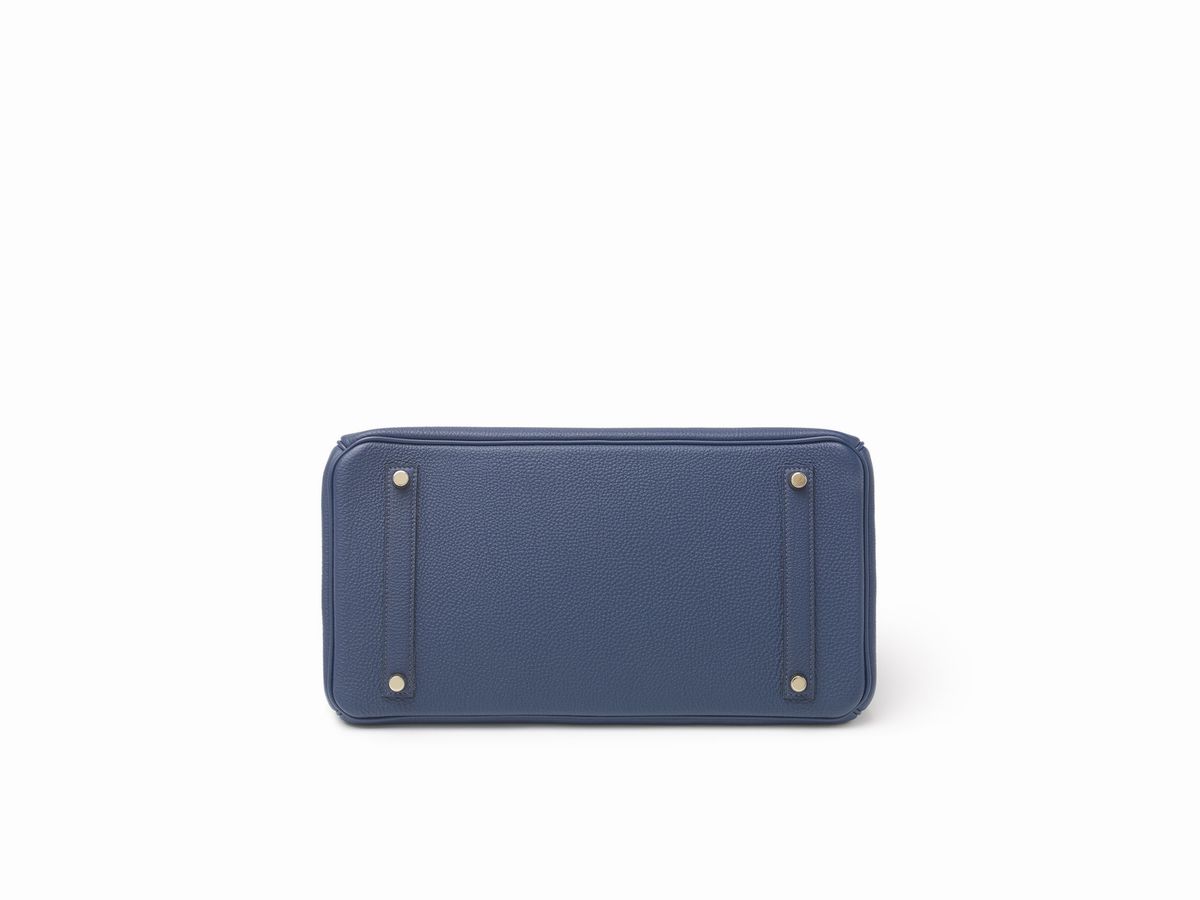 Hermès - Borsa Birkin, 35 cm, in pelle Togo blu di Prussia, 2012