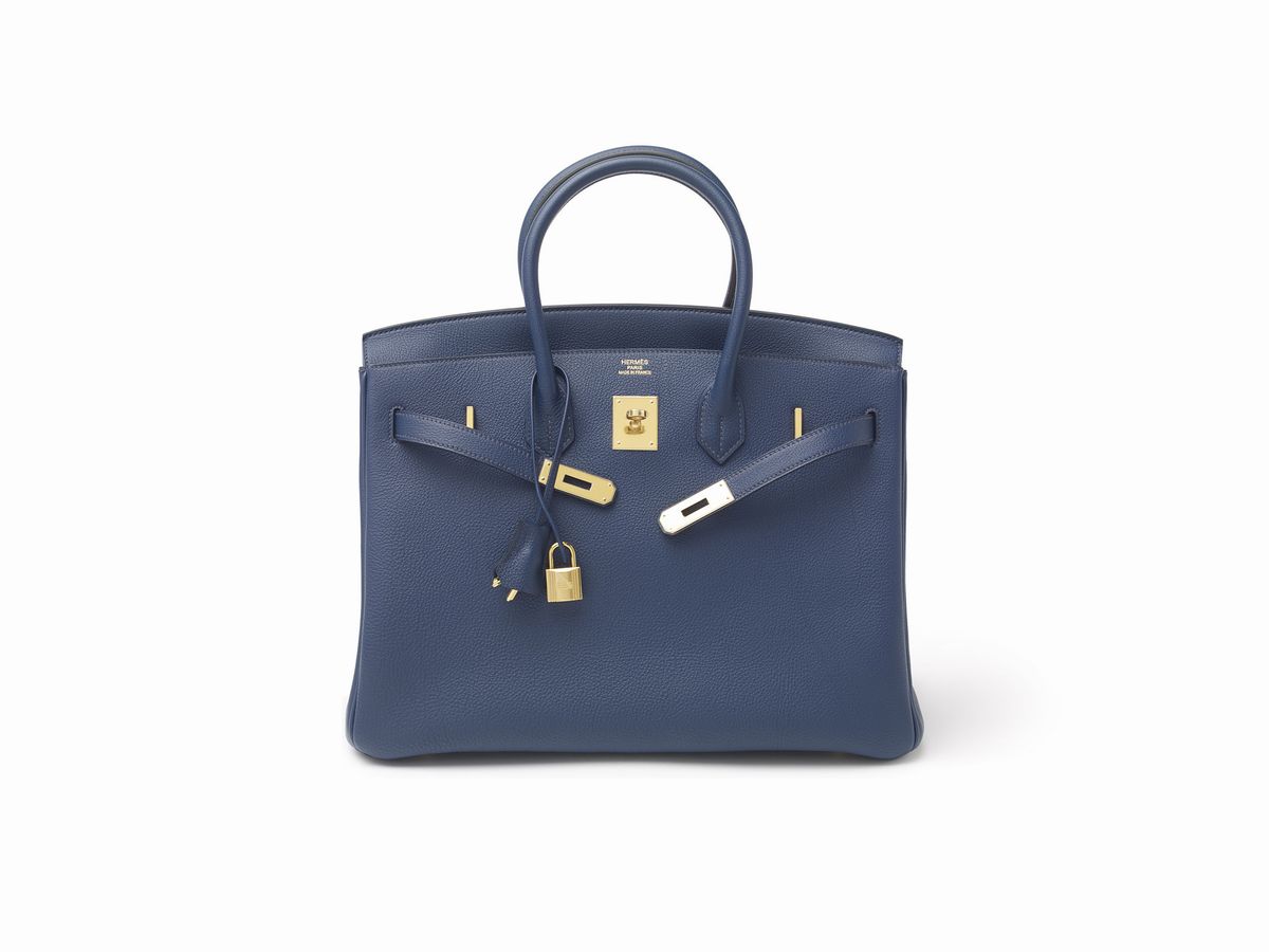 Hermès - Borsa Birkin, 35 cm, in pelle Togo blu di Prussia, 2012