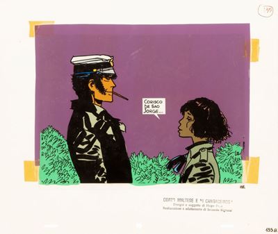 Pratt, Corto Maltese e 'I Cangaceiros', tempera su rodovetro