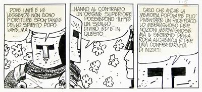 Corto Maltese - Le Elvetiche: Rosa Alchemica, 1987, matita e china su cartoncino