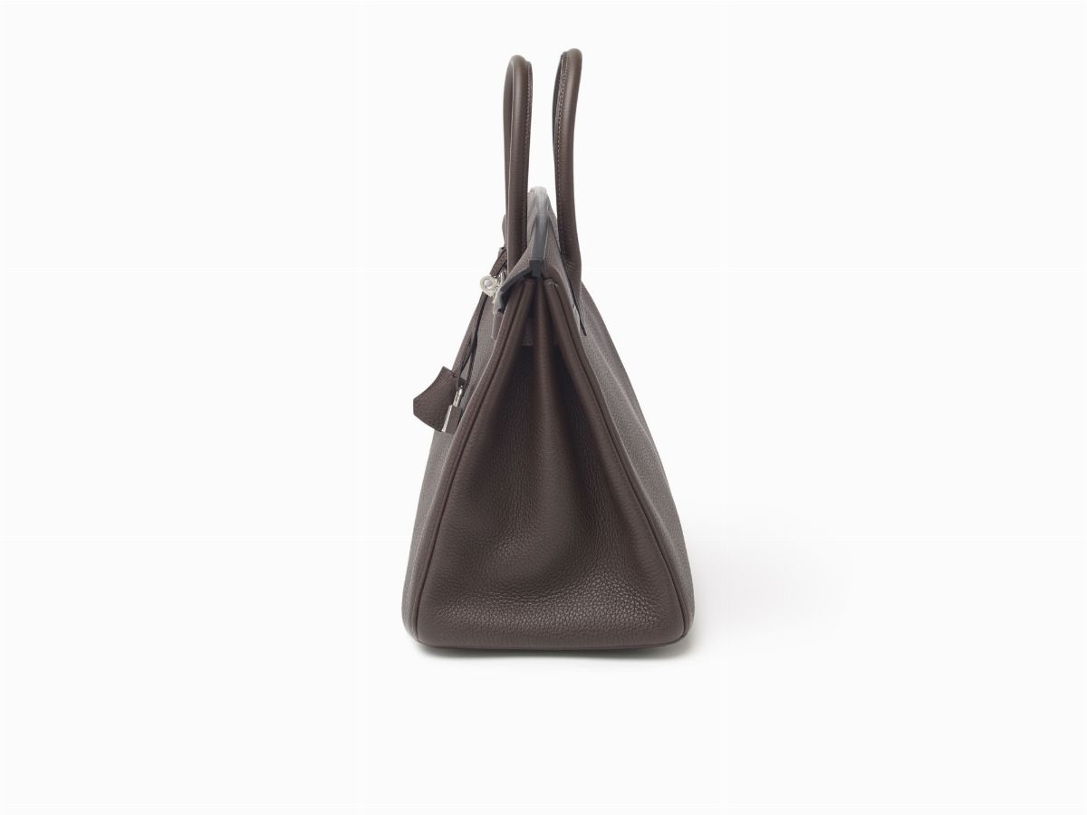 Hermès - Borsa Birkin, 35 cm, pelle togo color cioccolato, 2010