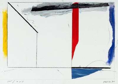 In/Out, tecnica mista su carta