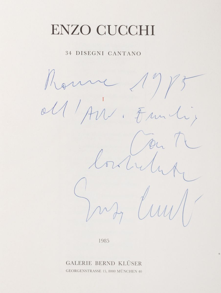 Enzo Cucchi - 34 disegni cantano, 1985