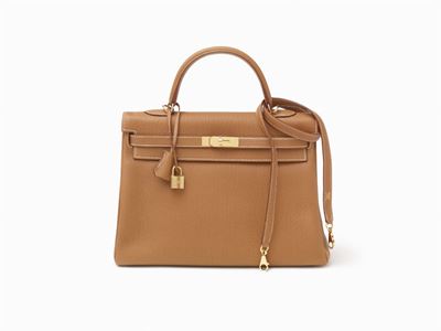 Borsa Kelly Retourne 35 cm, pelle togo color oro, 2012