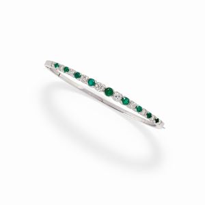 Bracciale con diamanti e smeraldi