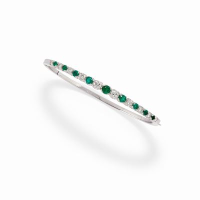 Bracciale con Diamanti e Smeraldi