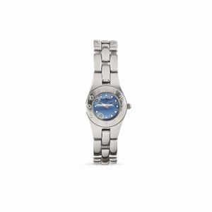 A steel and mother-of-pearl lady's wristwatch, Baume & Mercier