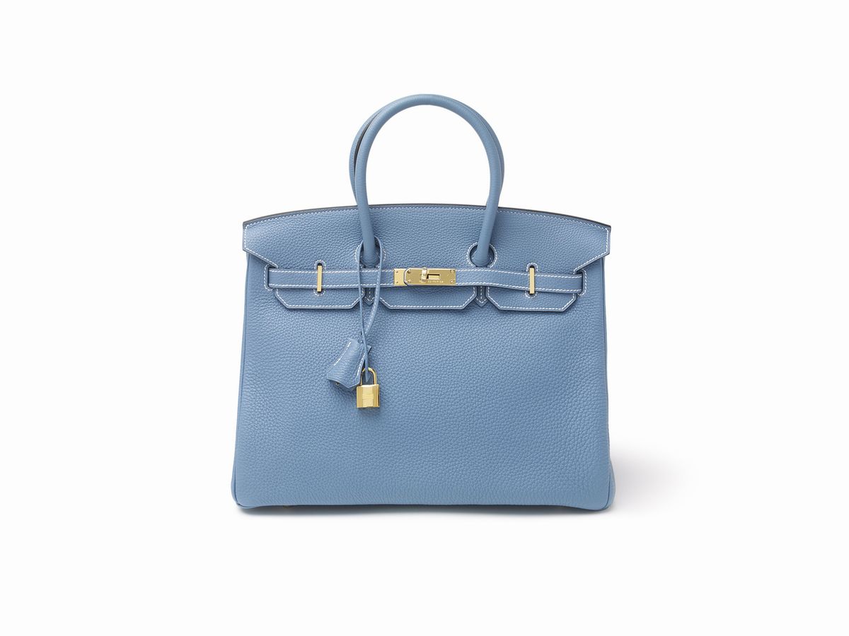 Hermes Birkin Horse Togo Leather Blue 35cm