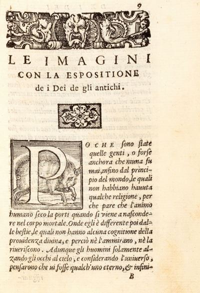 Le Imagini con la Spositione De i dei De gli Antichi
