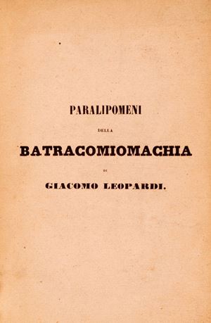 Paralipomeni della Batracomiomachia