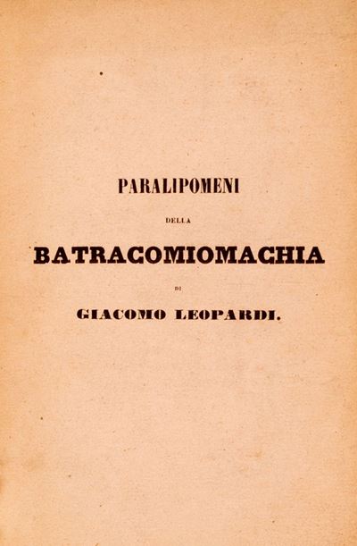 Paralipomeni della Batracomiomachia
