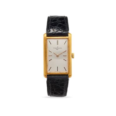 Orologio solotempo, anni '60, oro 18k con quadrante argenté