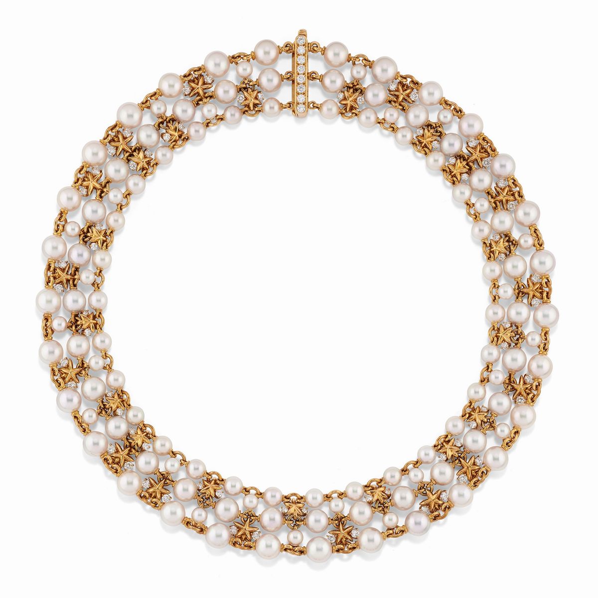 Mikimoto - Demi Parure con Diamanti e Perle