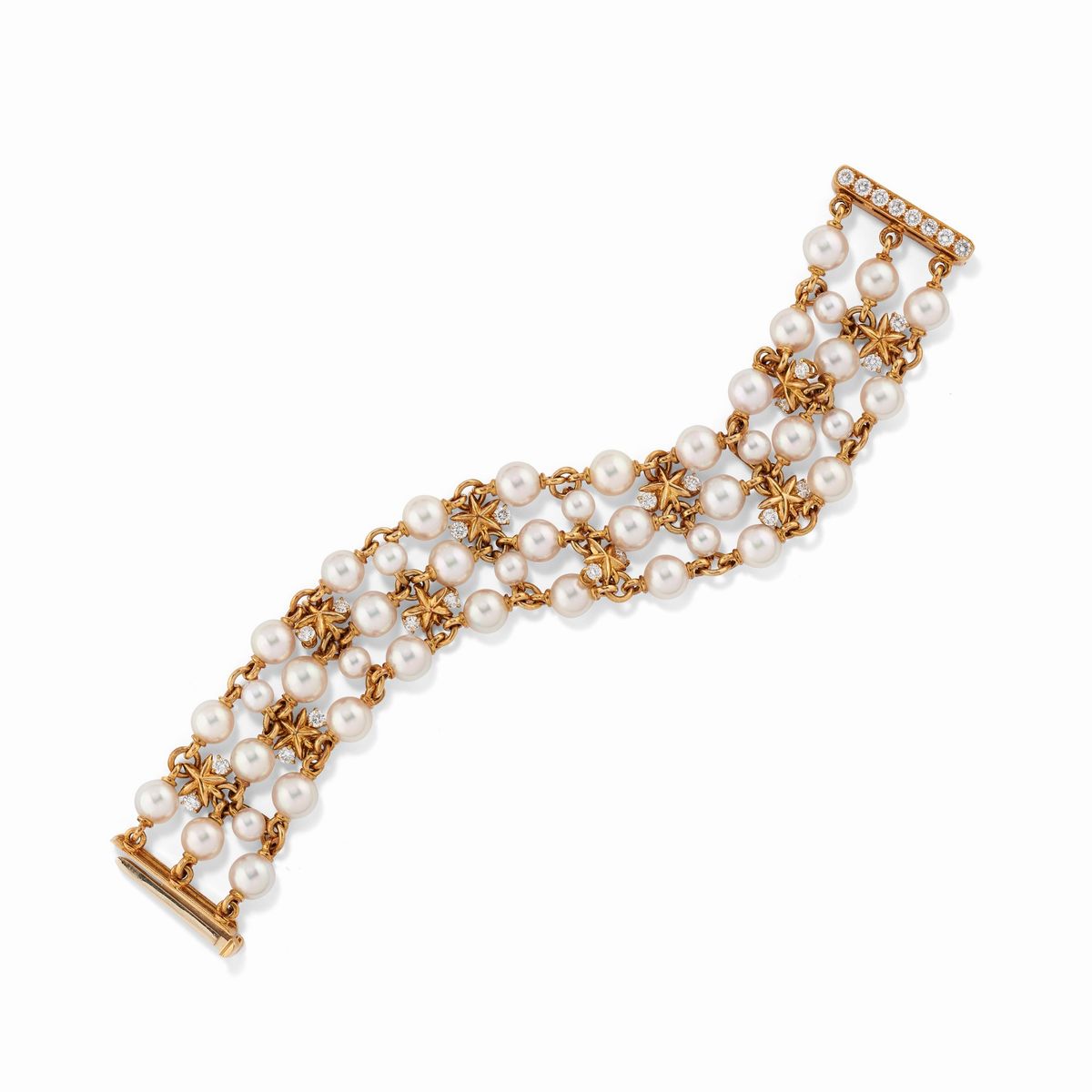 Mikimoto - Demi Parure con Diamanti e Perle