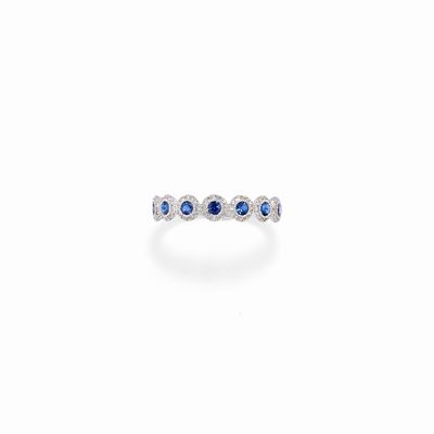 Anello con Zaffiri e Diamanti