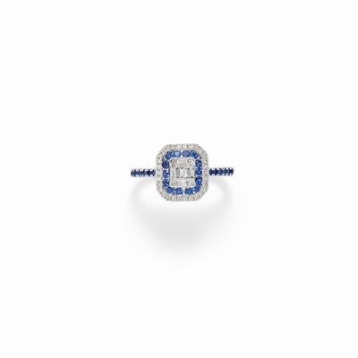 Anello con Diamanti e Zaffiri