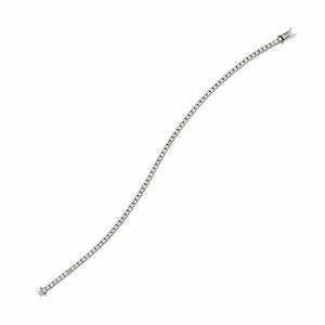A 18K white gold and diamond tennis bracelet
