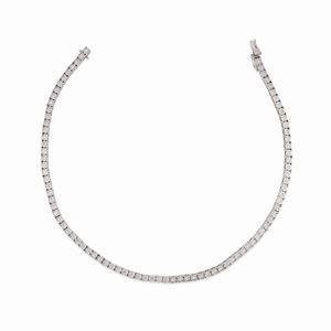 A 18K white gold and diamond necklace-bracelet