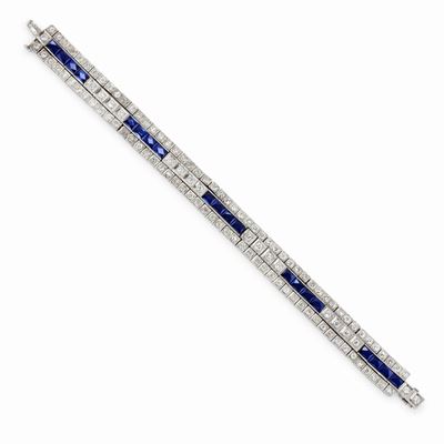 Bracciale con Diamanti e Zaffiri
