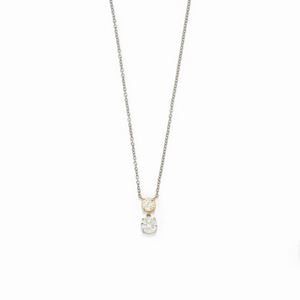 A 18K white gold and diamond necklace