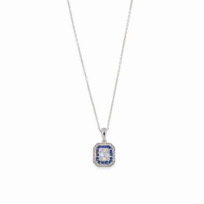 Collana con Diamanti e Zaffiri
