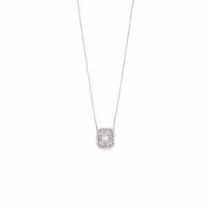 A 18K white gold and diamond necklace