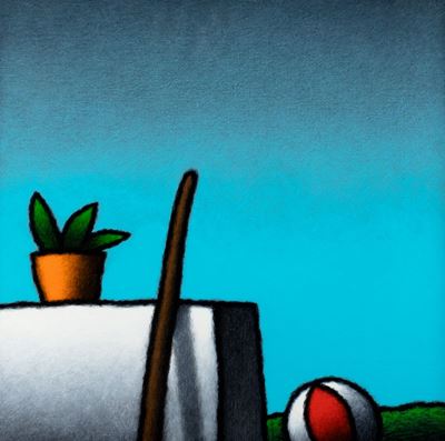 In giardino (acrilico su tela, cm 35 x 36, 2004)