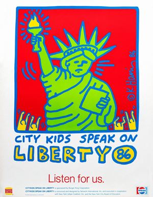 Haring Keith - City Kids Speak on Liberty