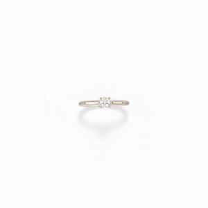 A platinum and diamond ring, with box, report and certificate, Cartier