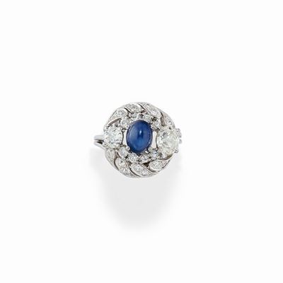 Anello con Diamanti e Zaffiri