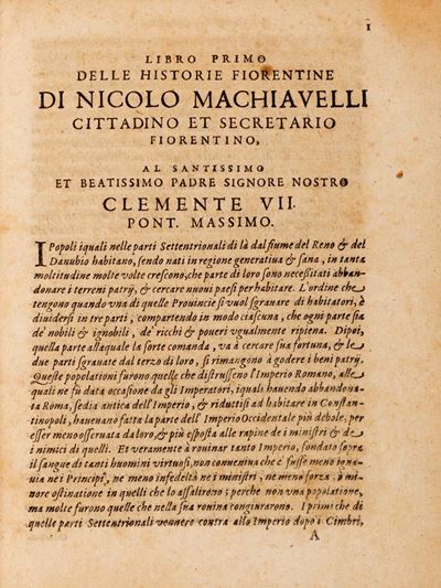 Tutte le Opere di Nicolo Machiavelli Cittadino Et Secretario Fiorentino, Divise in V Parti Et di ...