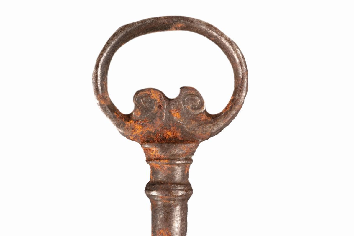 Set di sei antiche chiavi in ferro e bronzo, Venezia, fine XVI - inizio XVII secolo