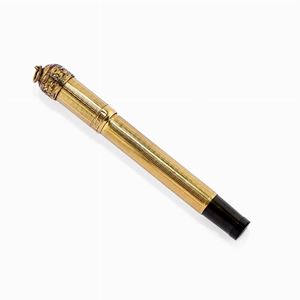 Fountain pen, plaque 18K yellow gold (defects)