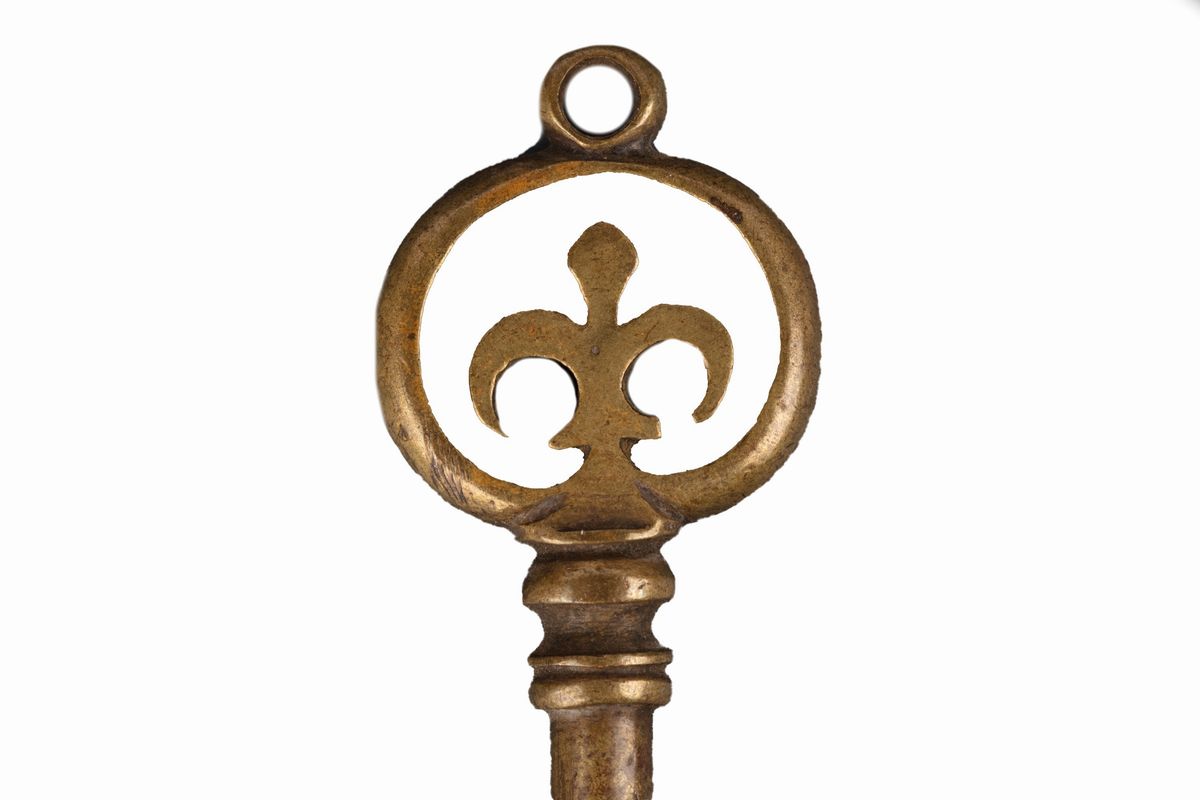 Chiavi in ferro, secoli XVII - XVIII, lotto composto da otto esemplari