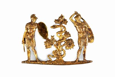 Placca in Bronzo Dorato con Scena Mitologica, Secolo XVI