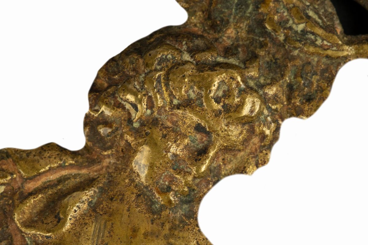 Placca in Bronzo Raffigurante Putto che Pesca, Secolo XVI