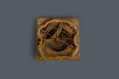 Lorenz Graft, Bussola in ottone con meridiana, Augsburg 1645