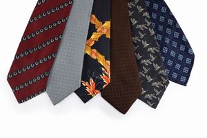 Lot of six Silk Twill ties