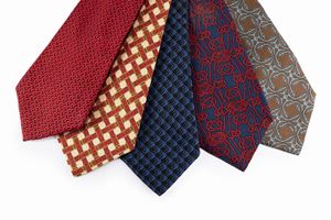 Lot of five Silk Twill ties