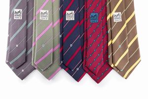 Lot of five Silk Twill ties