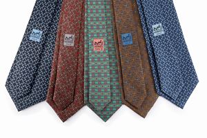 Lot of five Silk Twill ties