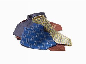 Four twill silk ties