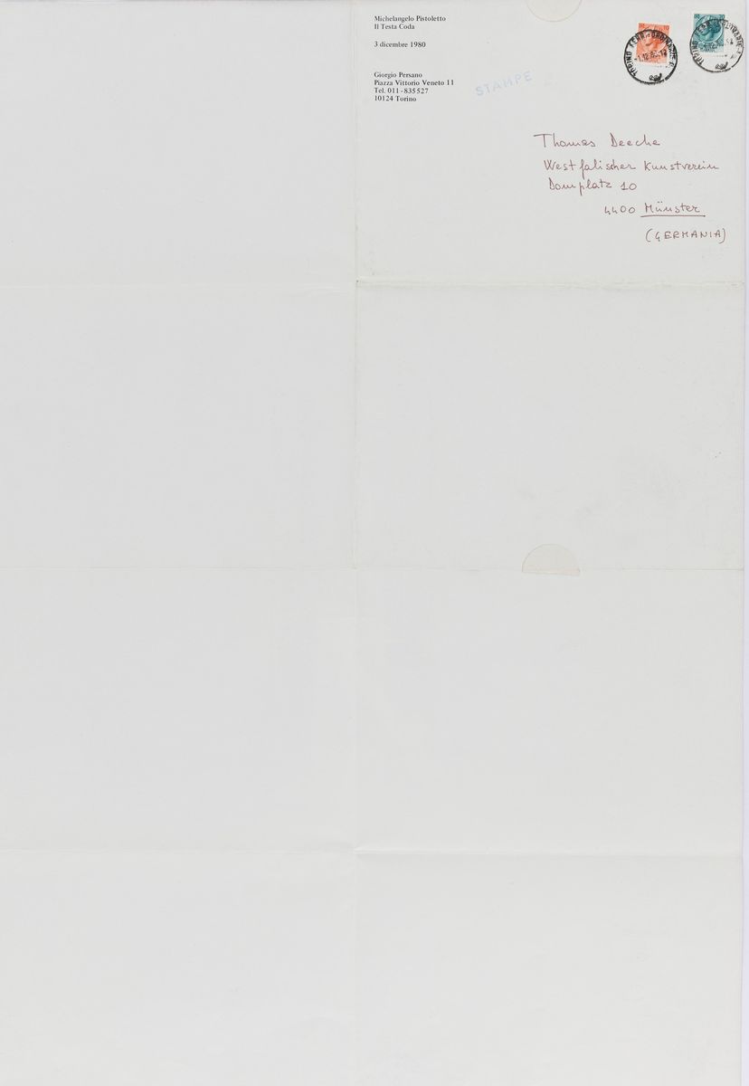 Michelangelo Pistoletto. la Predestinazione 1980