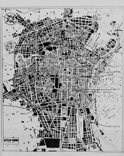 Alighiero Boetti. Mappa di Torino con Indicazione degli Studi degli Artisti (presenti alla Mostra...