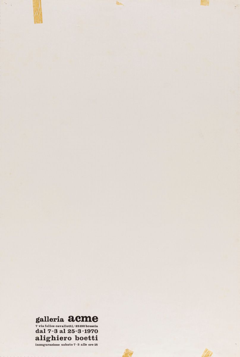 Aa.vv., Alighiero Boetti (rif.) - Lotto Composto da 3 Poster