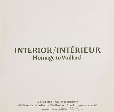 Interior/intérieur. Homage To Vuillard