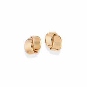 A 18K yellow gold earrings, Vhernier, "Abbraccio" collection