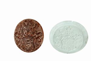  - Iron seal, with noble coat of arms and double-headed eagle, 17th - 18th centuries