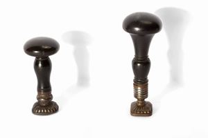  - Two iron seals, with noble coats of arms, 18th century