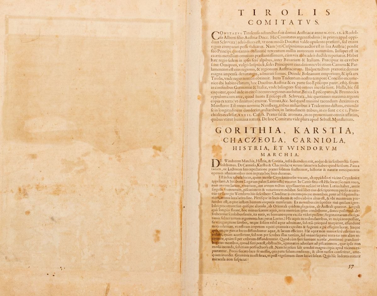 Abraham Ortelius - Rhetiae Alpestris Descriptio, in Qua Hodie Tirolis Comitatus